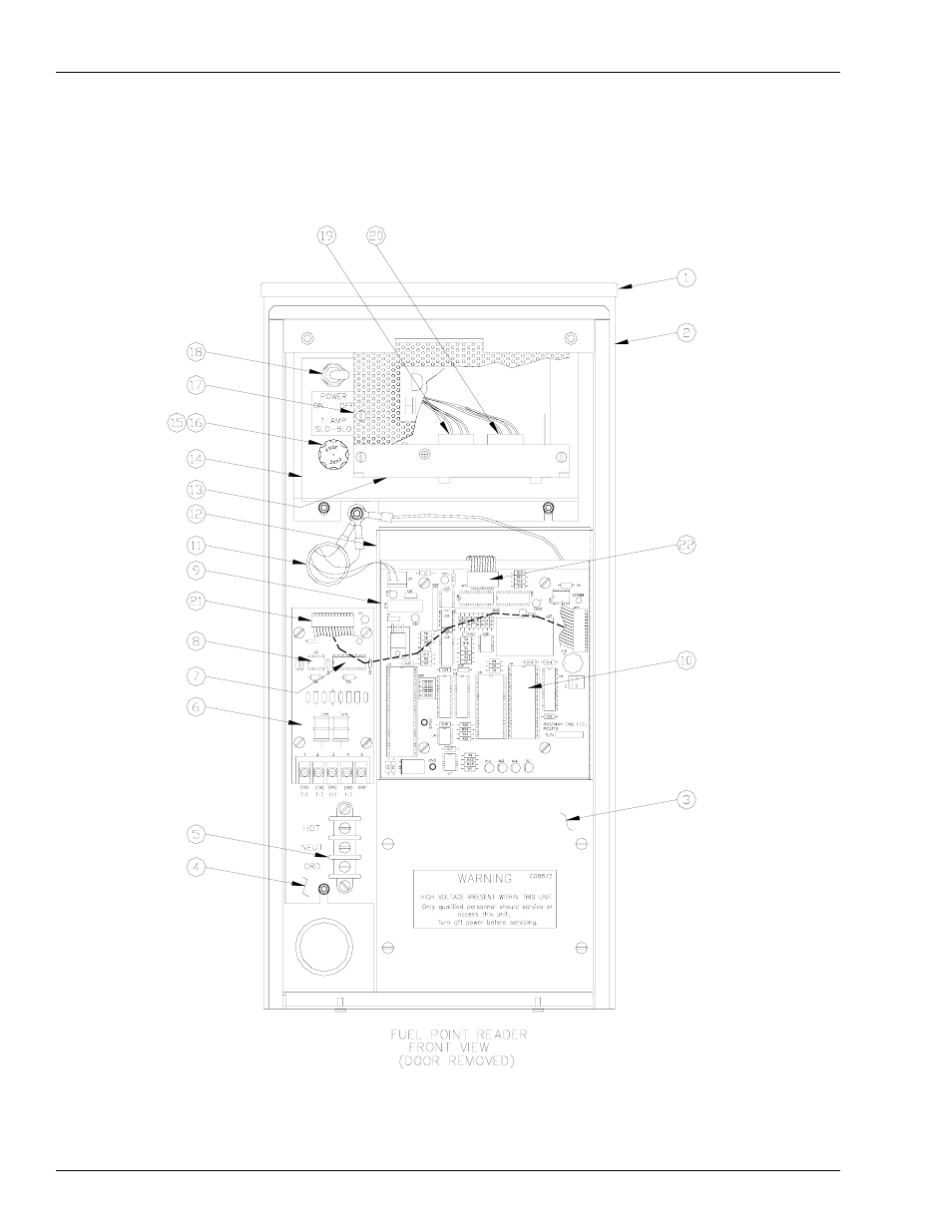 Fuel point reader, c06699 - front view, Fuel point reader, c06699 - front view -2 | Gasboy Fuel Point User Manual | Page 12 / 24