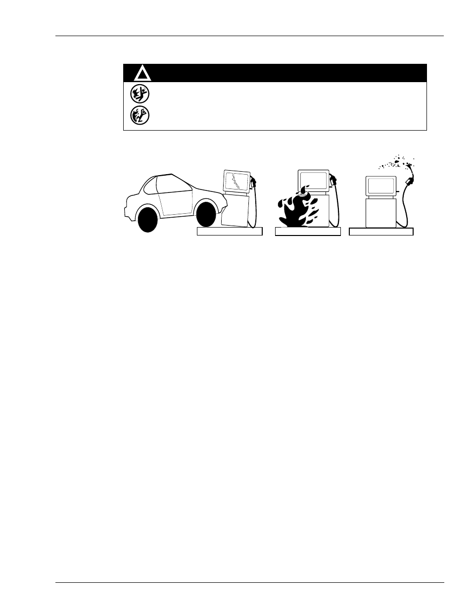 Hazards and actions | Gasboy 580 Series User Manual | Page 9 / 50