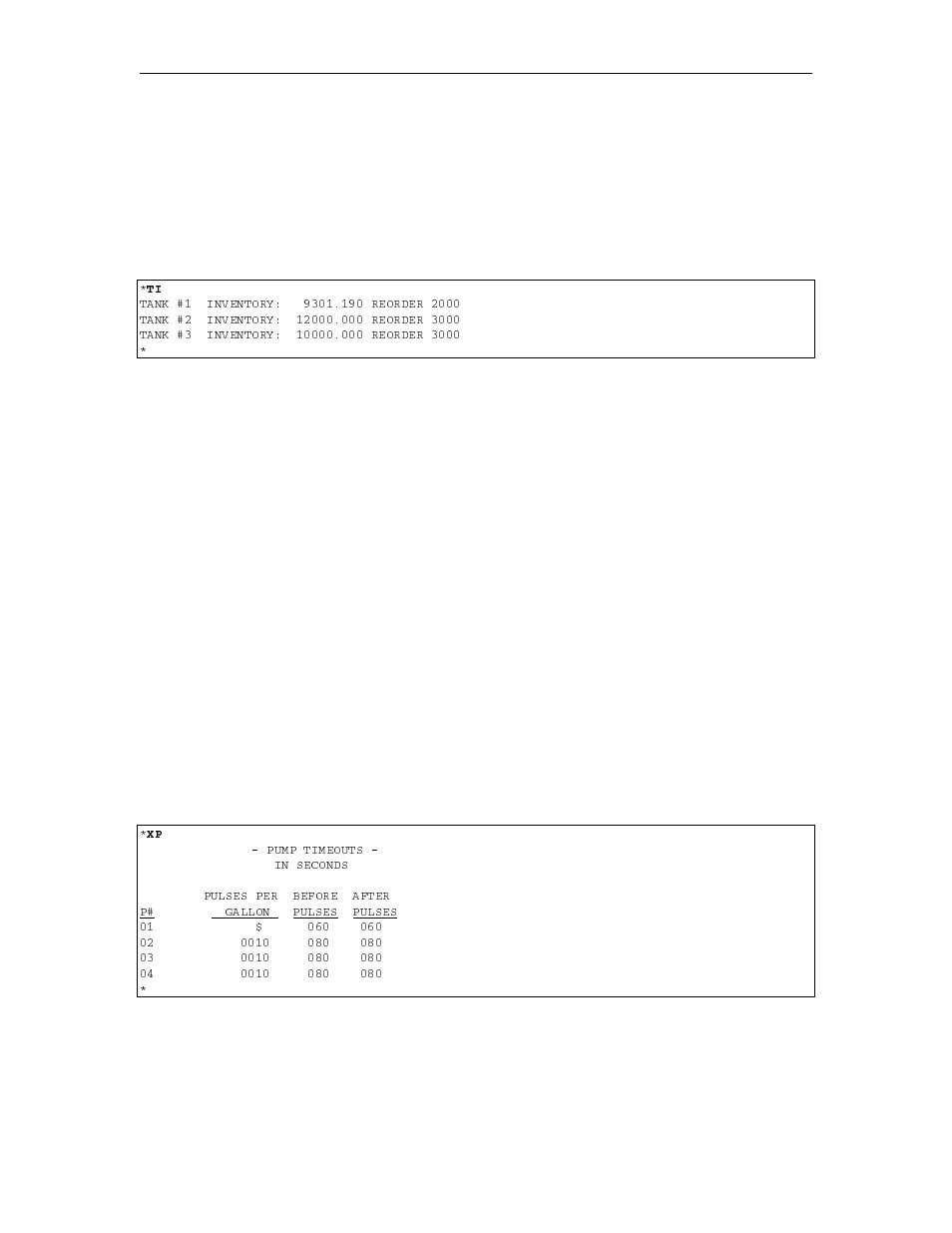 Loadable pump timeouts | Gasboy 1000 Series Technical Reference Manual User Manual | Page 39 / 155