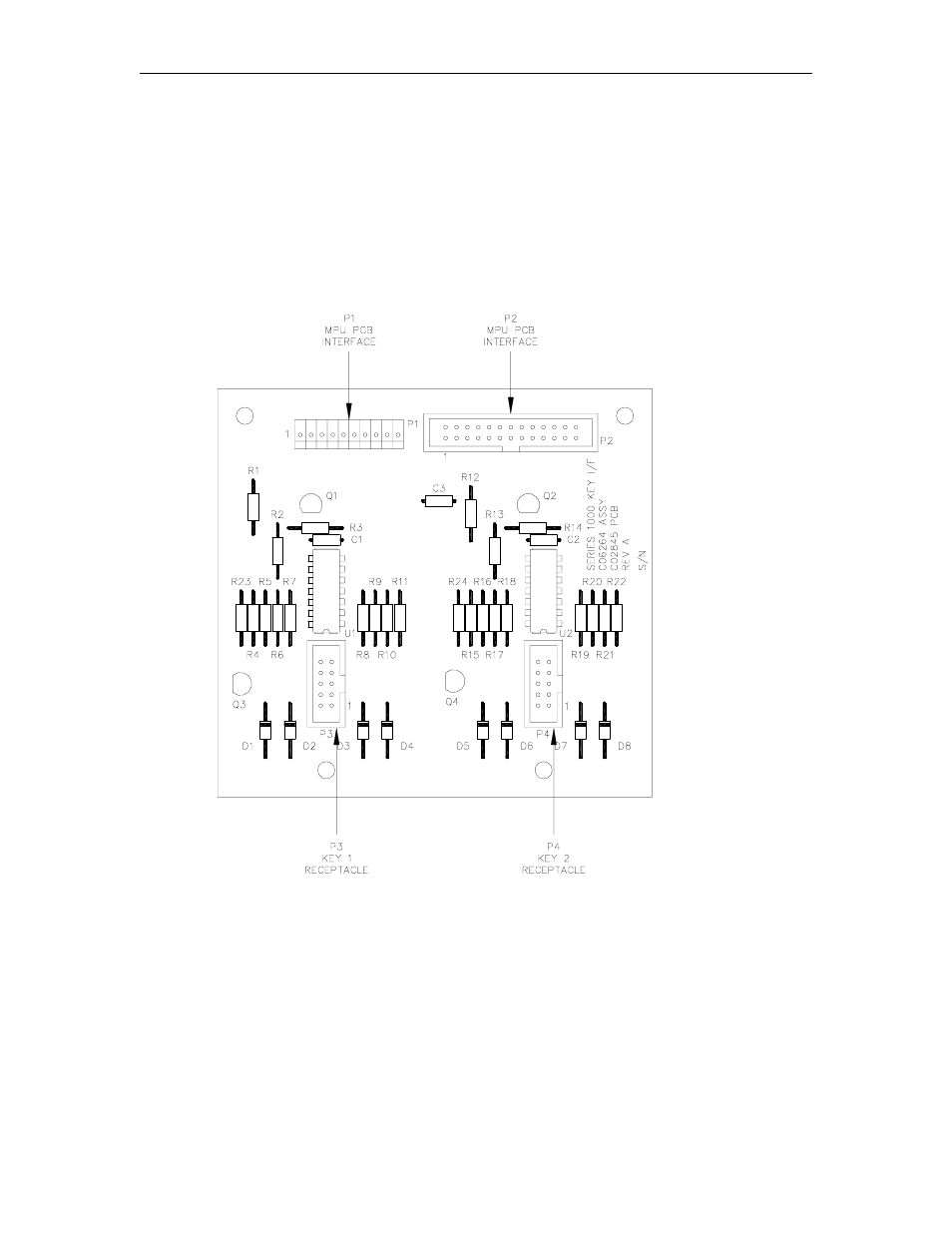 Key interface pcb (c06264), Layout | Gasboy 1000 Series FMS Diagnostic Manual User Manual | Page 44 / 163