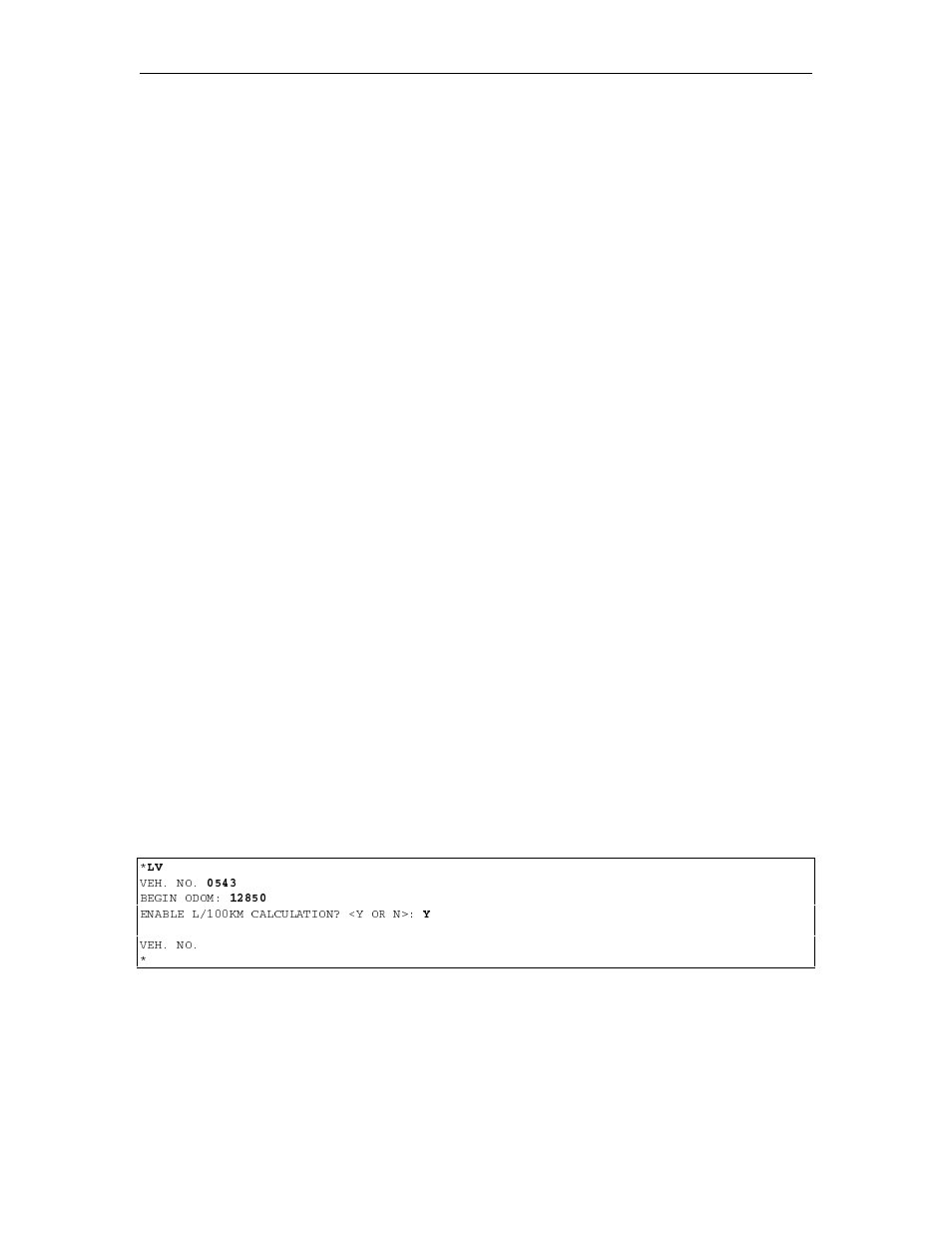 Lv - load/edit a vehicle record | Gasboy 1000 Series FMS Operation Manual User Manual | Page 152 / 241