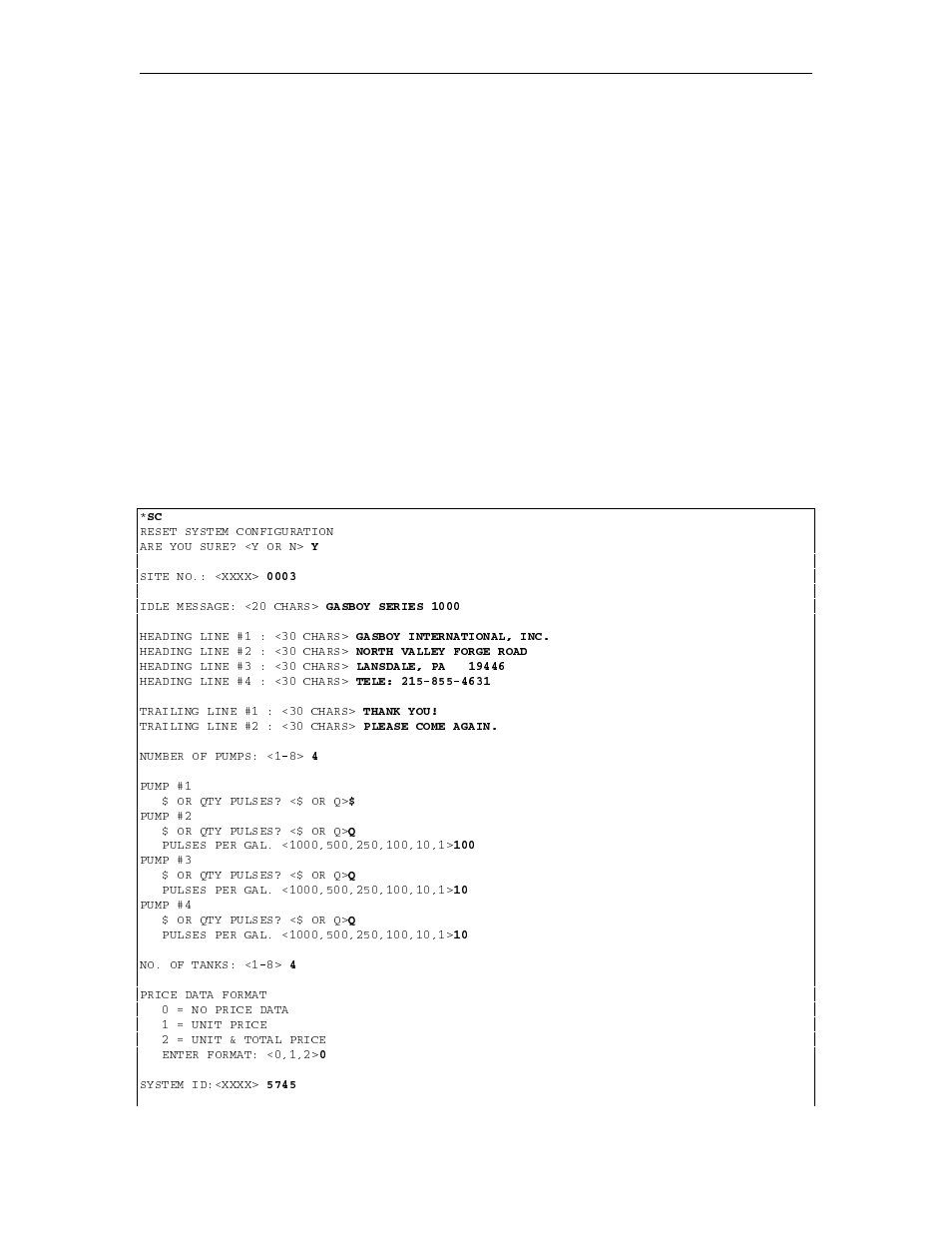 Changes in standard commands | Gasboy 1000 Series FMS Operation Manual User Manual | Page 196 / 241
