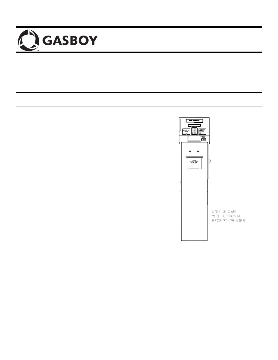 Gasboy 1000 Series Installation User Manual | 8 pages