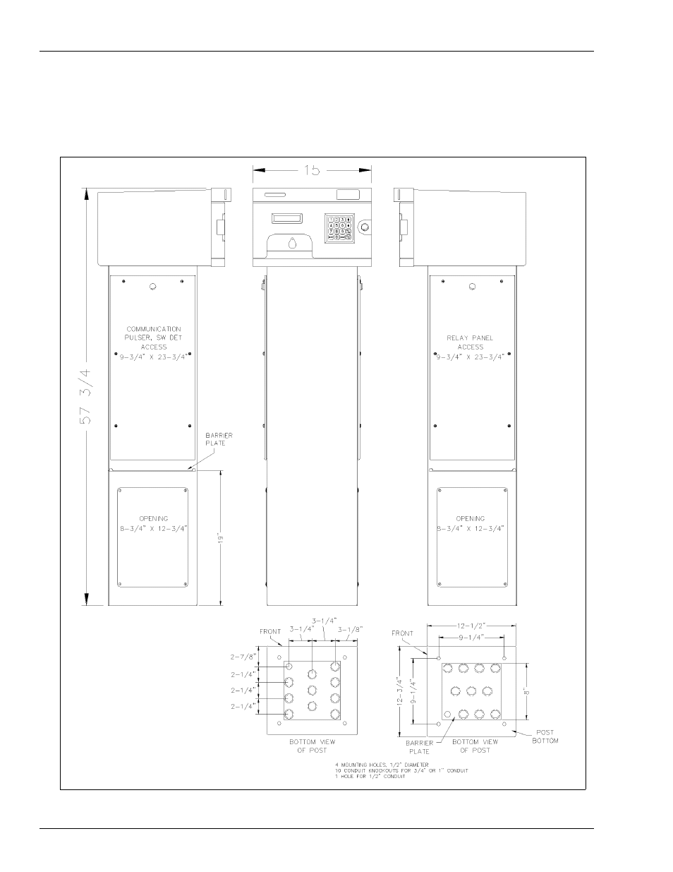 Dimensions | Gasboy TopKAT Fuel Management System Installation User Manual | Page 46 / 140