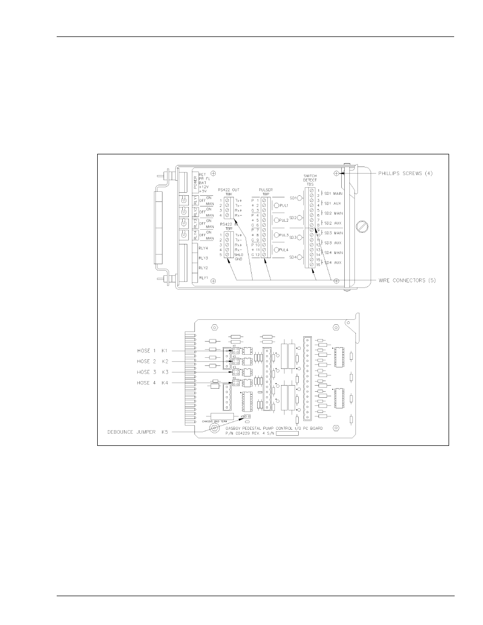 Pump control i/o pcb | Gasboy TopKAT Fuel Management System Installation User Manual | Page 93 / 140