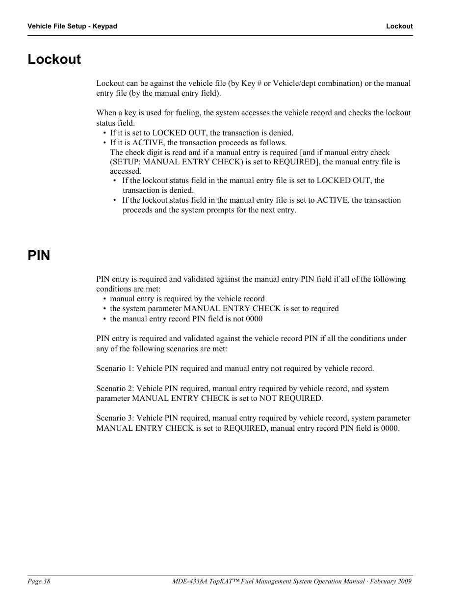 Lockout, Lockout pin | Gasboy TopKAT Operation Manual User Manual | Page 46 / 160