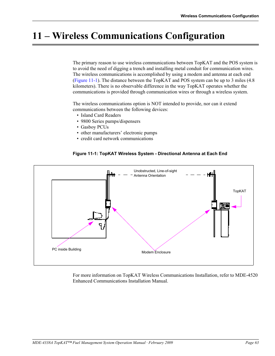 11 - wireless communications configuration, 11 – wireless communications configuration | Gasboy TopKAT Operation Manual User Manual | Page 71 / 160