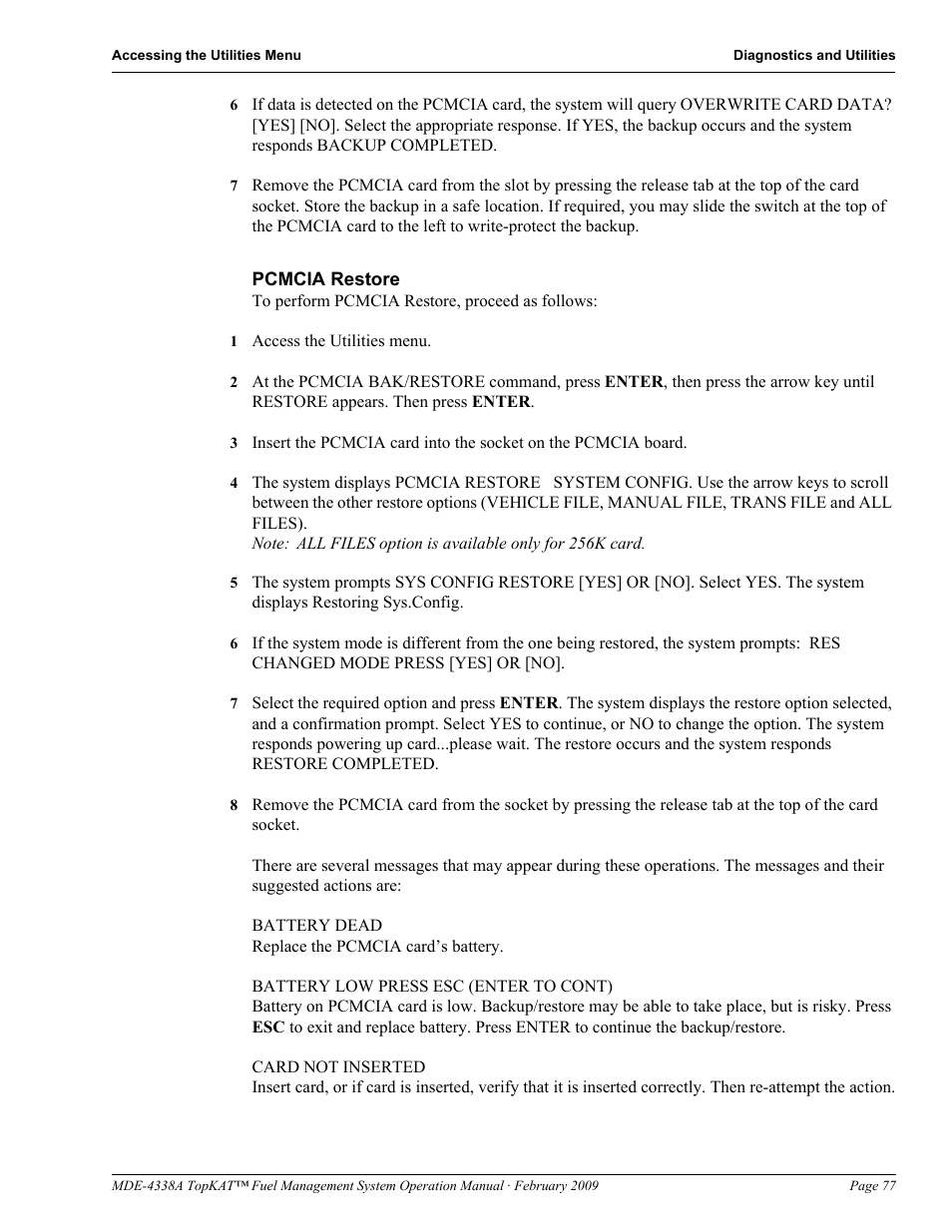 Gasboy TopKAT Operation Manual User Manual | Page 85 / 160