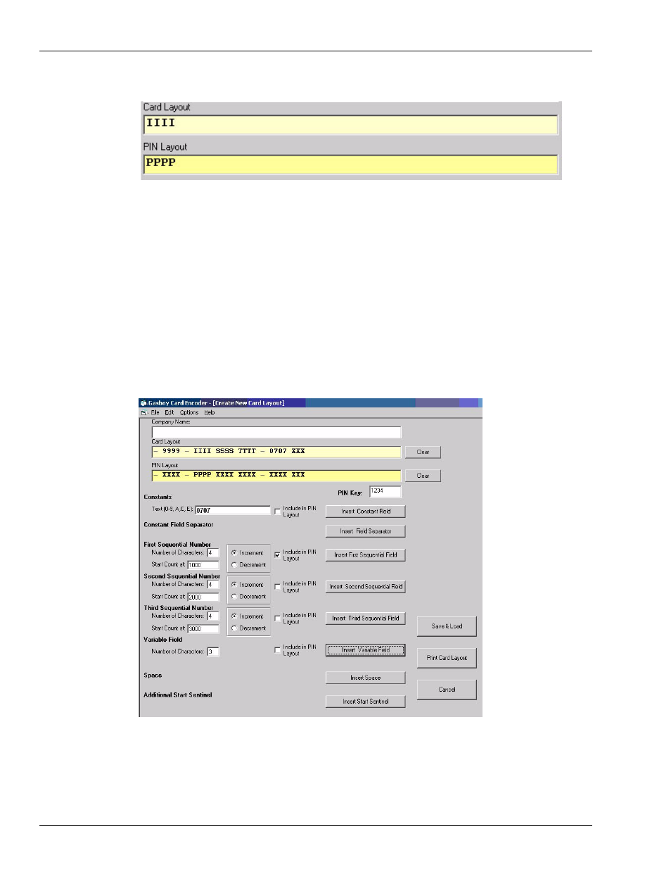 Inserting second sequential number, Inserting third sequential number | Gasboy Magnetic Card Encoder User Manual | Page 22 / 42