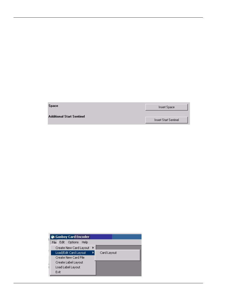 Loading a card layout, Loading a card layout -8 | Gasboy Magnetic Card Encoder User Manual | Page 24 / 42