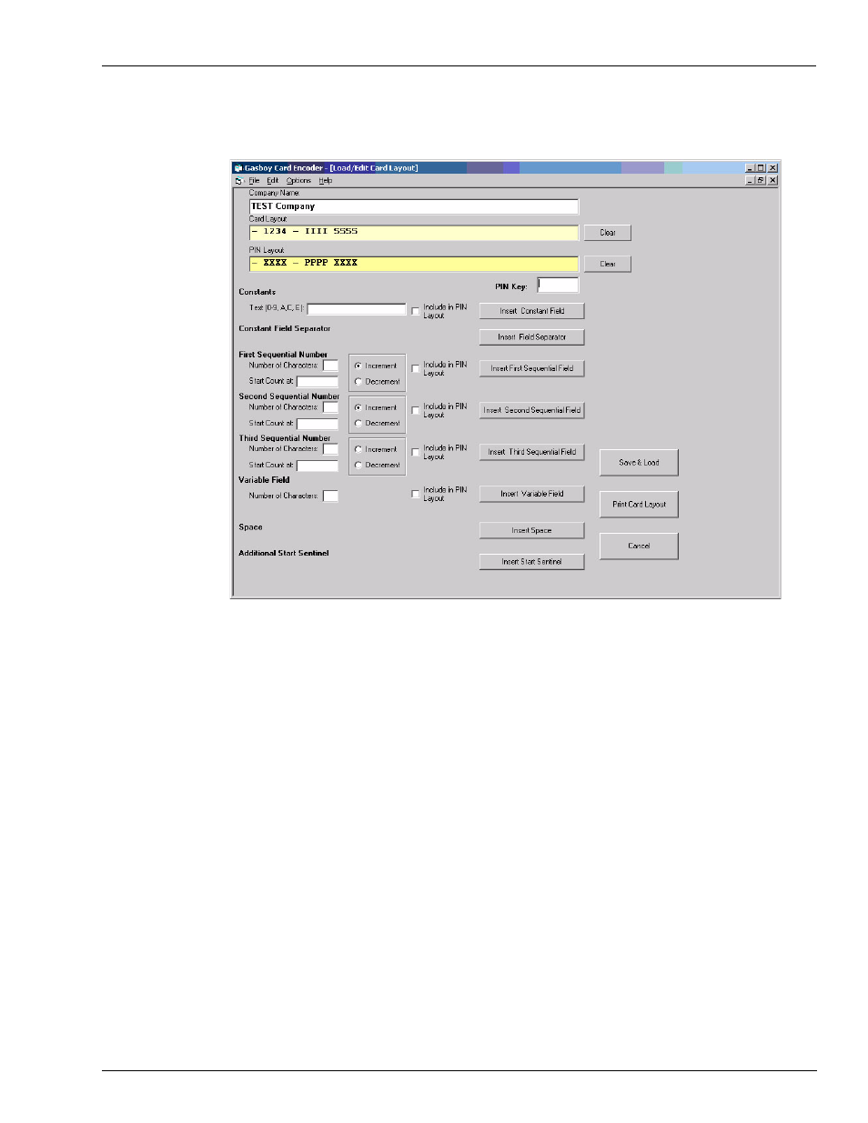 Printing a card layout, Printing a card layout -9, Figure | Gasboy Magnetic Card Encoder User Manual | Page 25 / 42