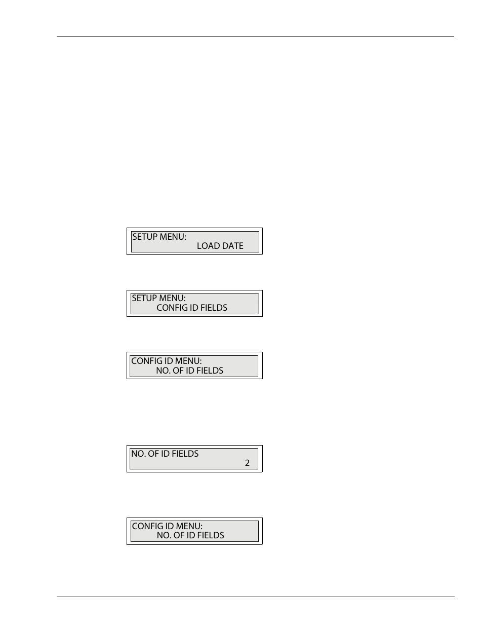 Configure id fields, Number of id fields | Gasboy FMS KE200 User Manual | Page 29 / 96