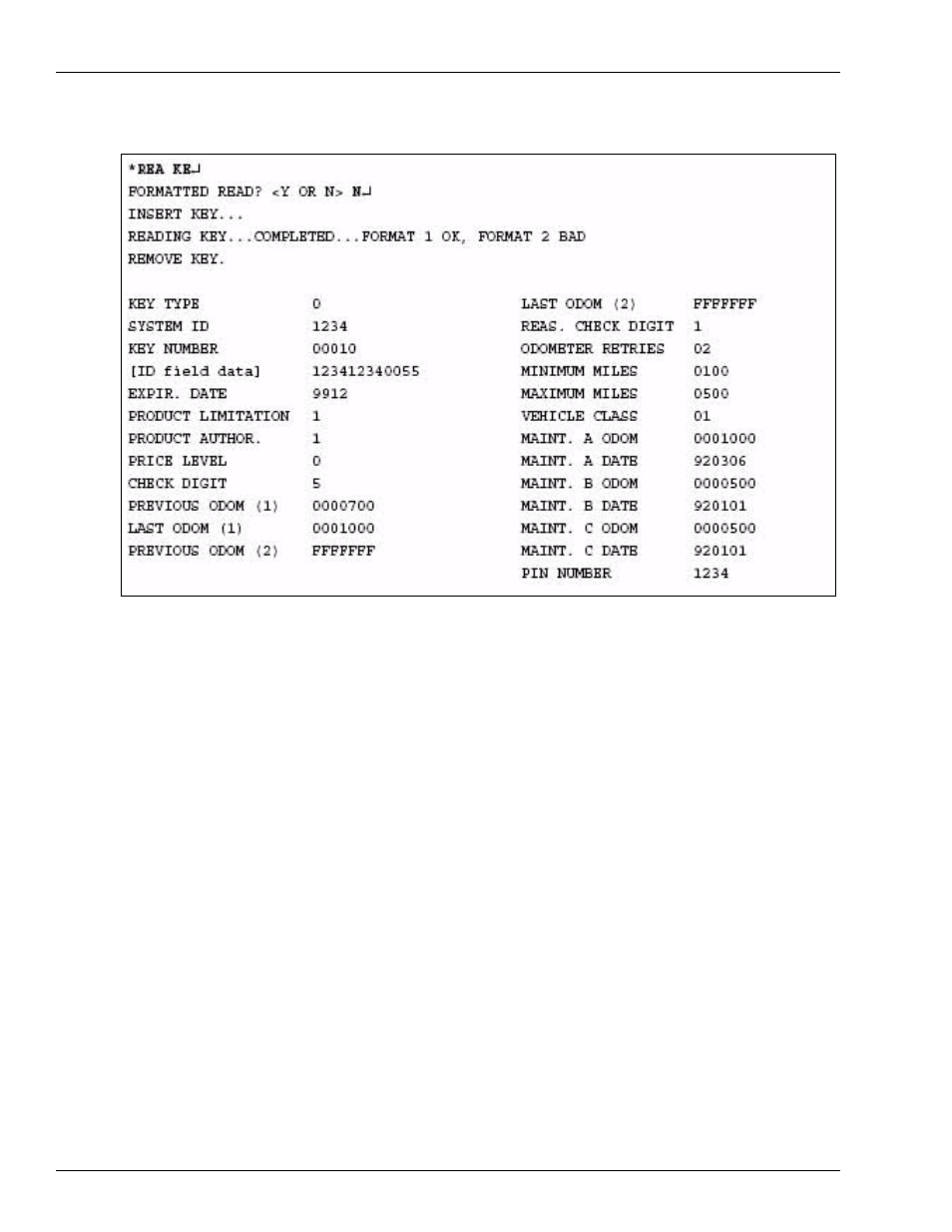 Reset pointer (res po) (1000 fleetkey only) | Gasboy FMS KE200 User Manual | Page 62 / 96