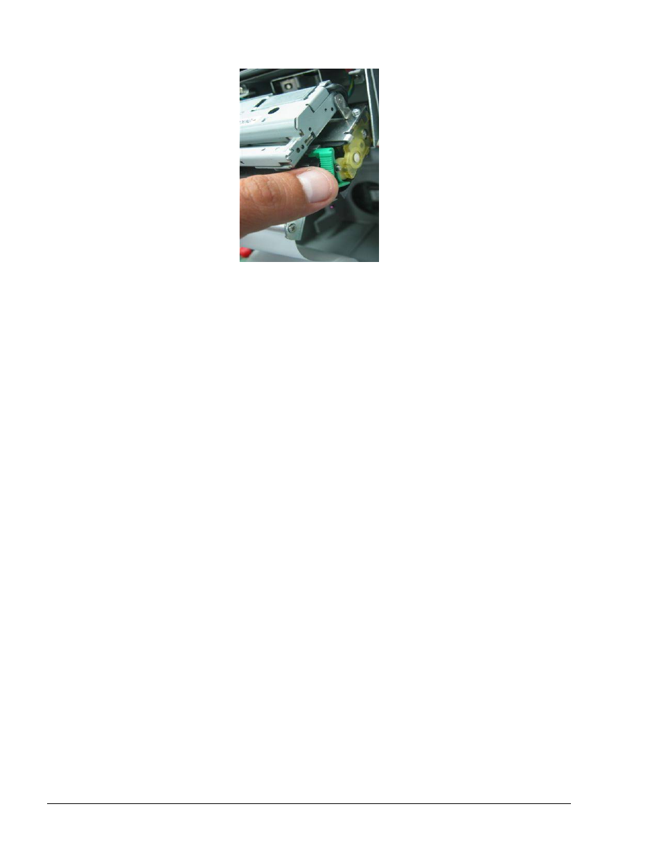 Figure 4-10. pressing paper-lock lever | Gasboy Islander PLUS User Manual | Page 106 / 146