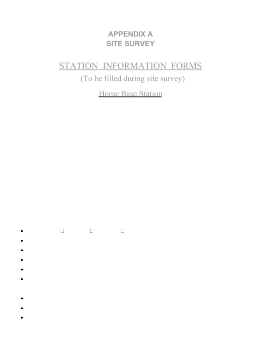 Appendix a site survey, Station information forms | Gasboy Islander PLUS User Manual | Page 130 / 146