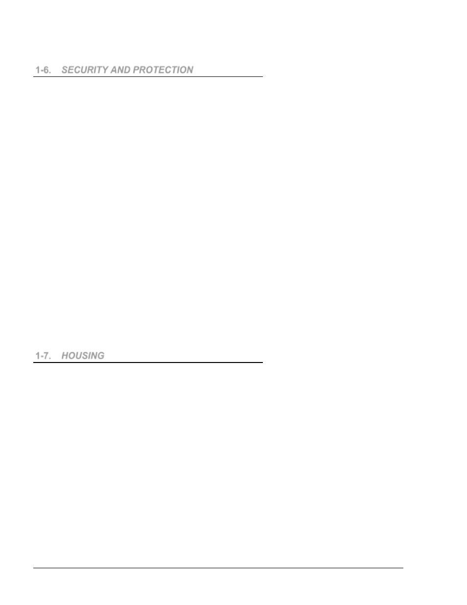 6. security and protection, 6.1. general, 6.2. authorization security | 6.3. network security, 6.4. rf network security, 6.5. maintenance security, 7. housing | Gasboy Islander PLUS User Manual | Page 34 / 146