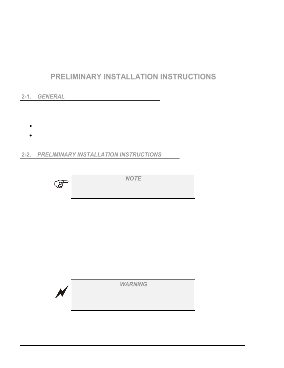 Section 2 preliminary installation instructions, 1. general, 2. preliminary installation instructions | 2.1. general, 2.2. precautions and safety notes | Gasboy Islander PLUS User Manual | Page 42 / 146