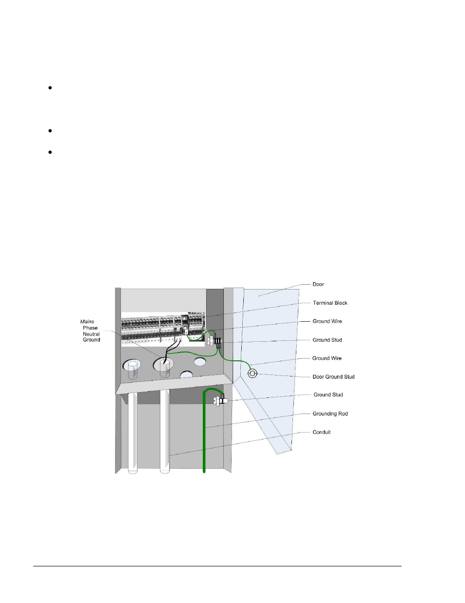 7.3. connecting the power equipment, 7.4. grounding, Figure 2-9 islander plus ground description | Gasboy Islander PLUS User Manual | Page 54 / 146