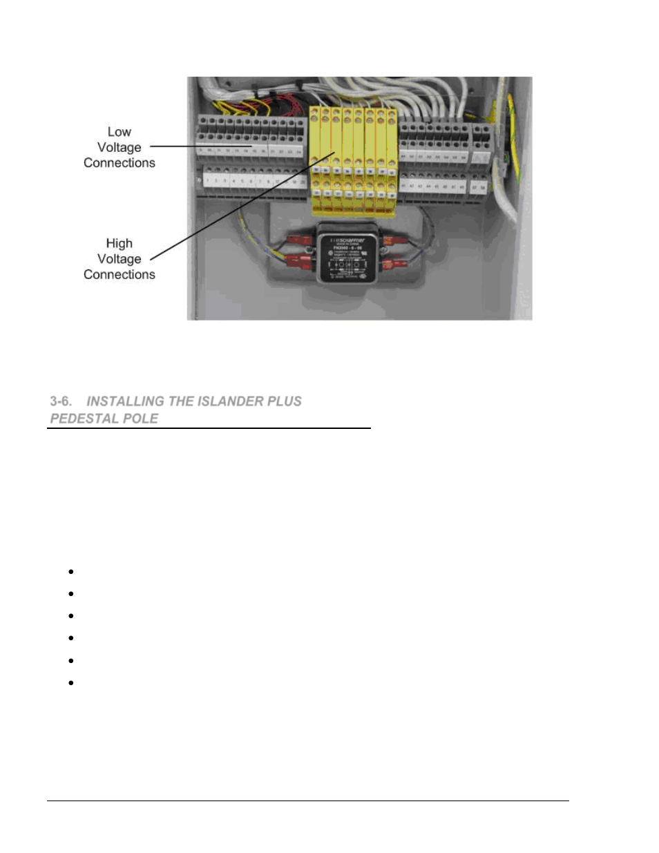 6. installing the islander plus pedestal pole, 6.1. general, 6.2. installation procedure steps | 6.3. pedestal site preliminary setup procedures | Gasboy Islander PLUS User Manual | Page 66 / 146