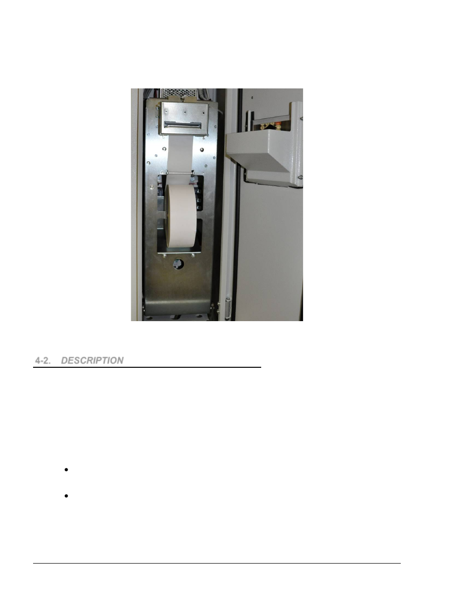 2. description, Figure 4-2. printer module within islander plus | Gasboy Islander PLUS User Manual | Page 96 / 146