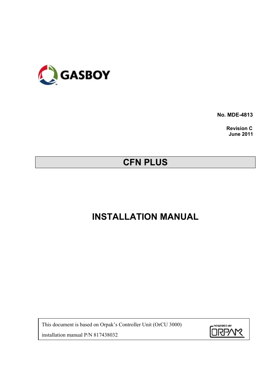 Gasboy CFN Plus User Manual | 95 pages