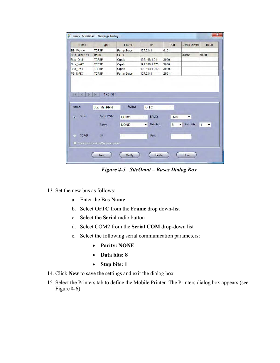 Figure ‎4-5. siteomat – buses dialog box | Gasboy Fuel Truck Controller User Manual | Page 69 / 89