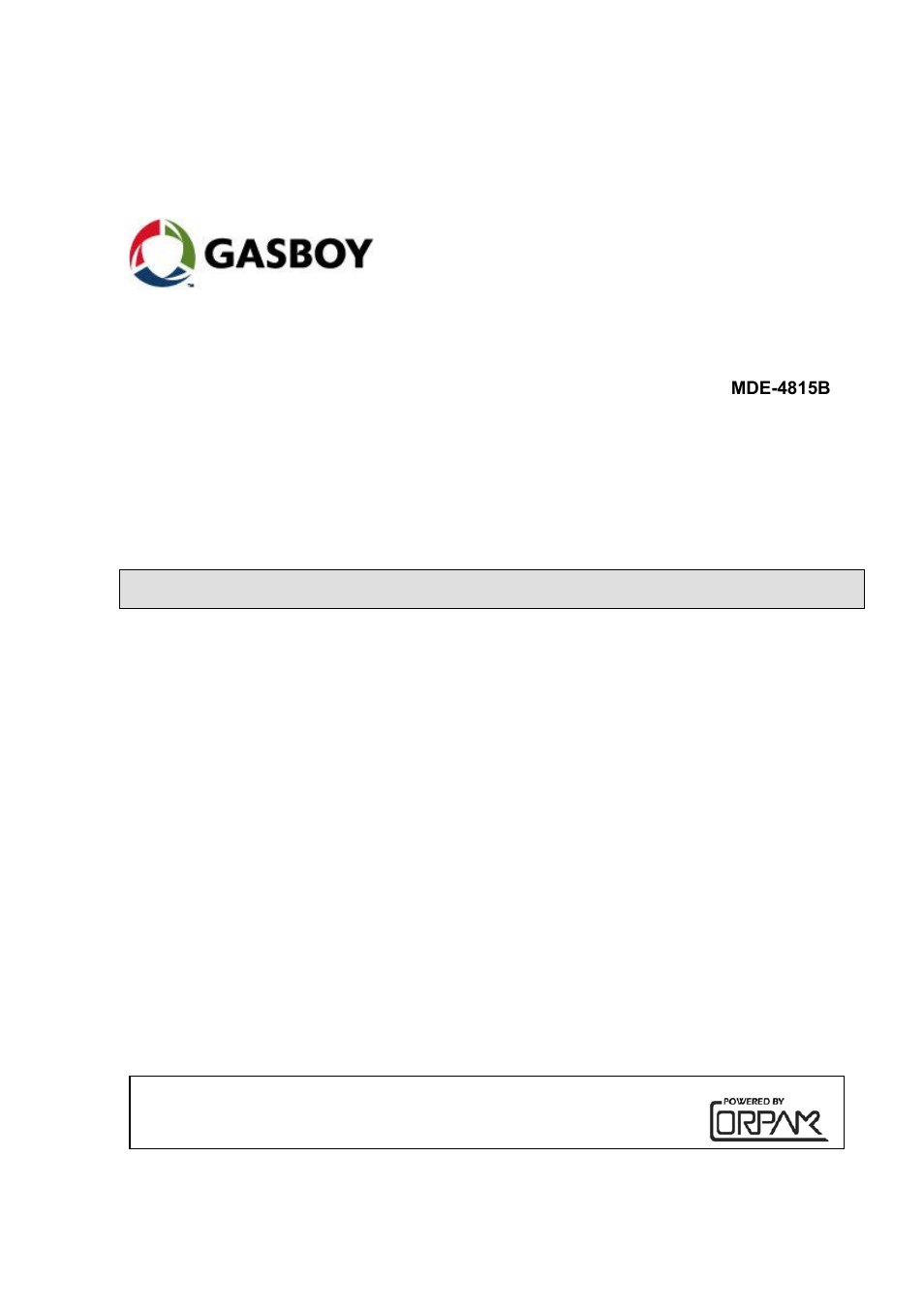 Gasboy WGT Outdoor Unit User Manual | 20 pages