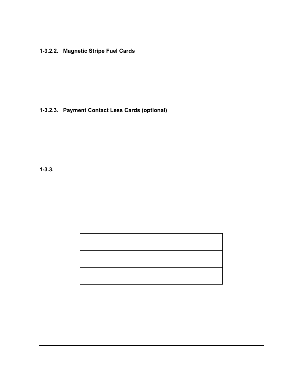 3.2.2. magnetic stripe fuel cards, 3.2.3. payment contact less cards (optional), 3.3. serial communication interface | Magnetic stripe fuel cards, Payment contact less cards (optional), 3.3. serial, Communication, Interface | Gasboy Tag Reader User Manual | Page 11 / 28