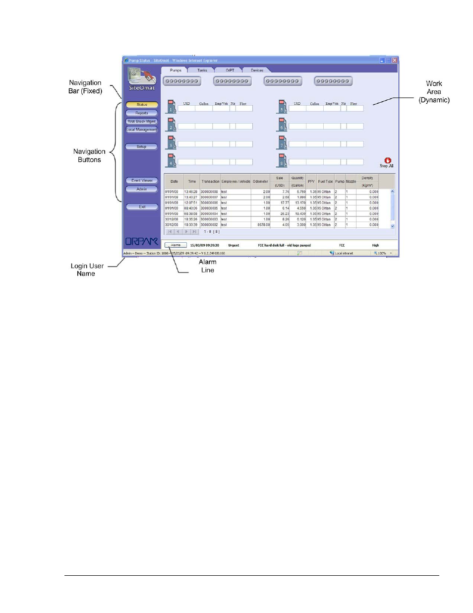 Figure 3-3. siteomat opening screen, Figure 3-3), Ee figure 3-3) | Gasboy SiteOmat Users Manual User Manual | Page 31 / 148