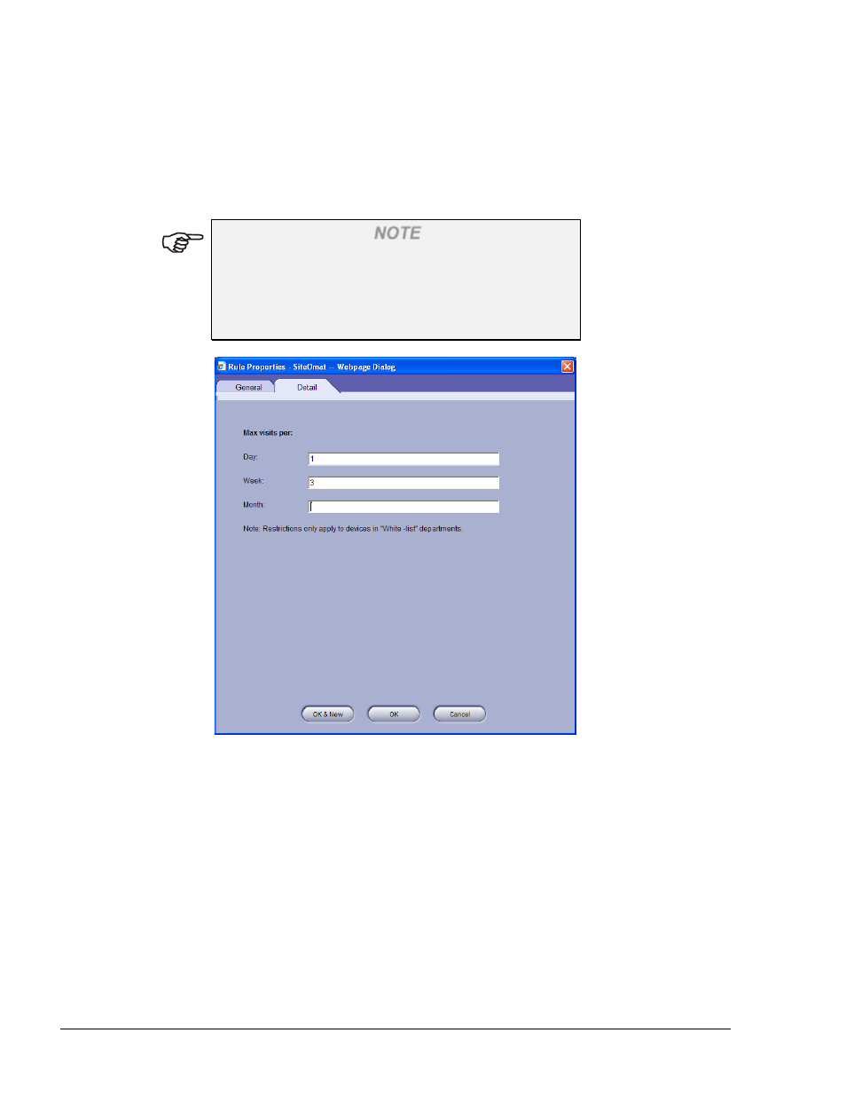 4.1.3. visits rule, Figure 5-8. visits rule detail tab | Gasboy SiteOmat Users Manual User Manual | Page 56 / 148