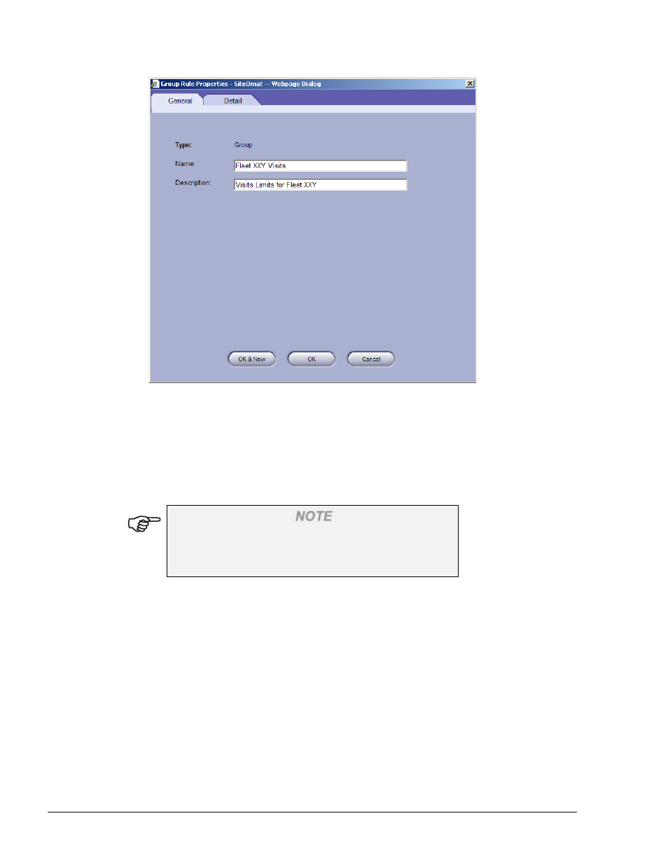 Figure 5-11. group rule properties – general tab | Gasboy SiteOmat Users Manual User Manual | Page 60 / 148