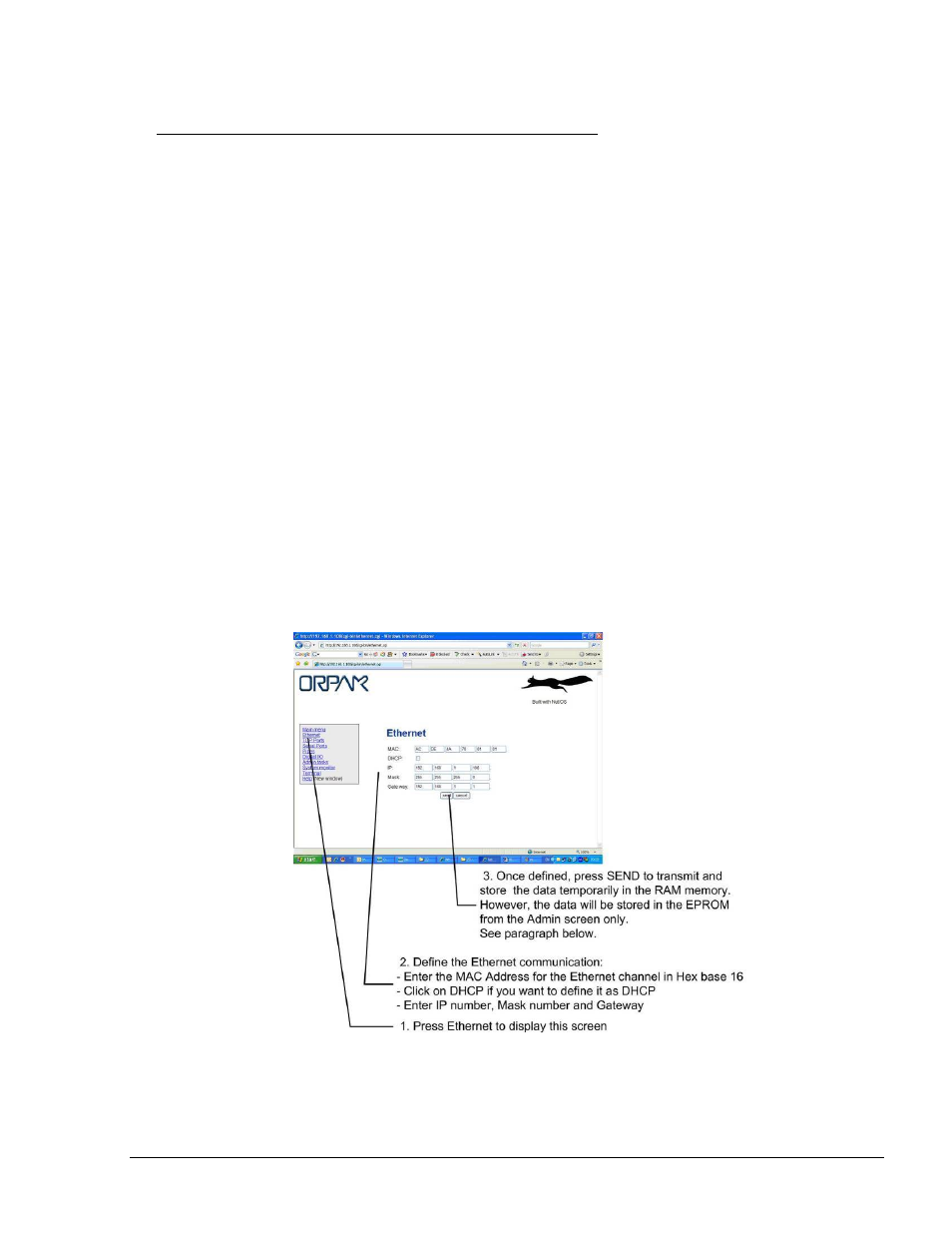 Ethernet setup procedures, Figure 5-3. ethernet setup screen | Gasboy FuelOmat system 8 Popt Commverter User Manual | Page 105 / 129