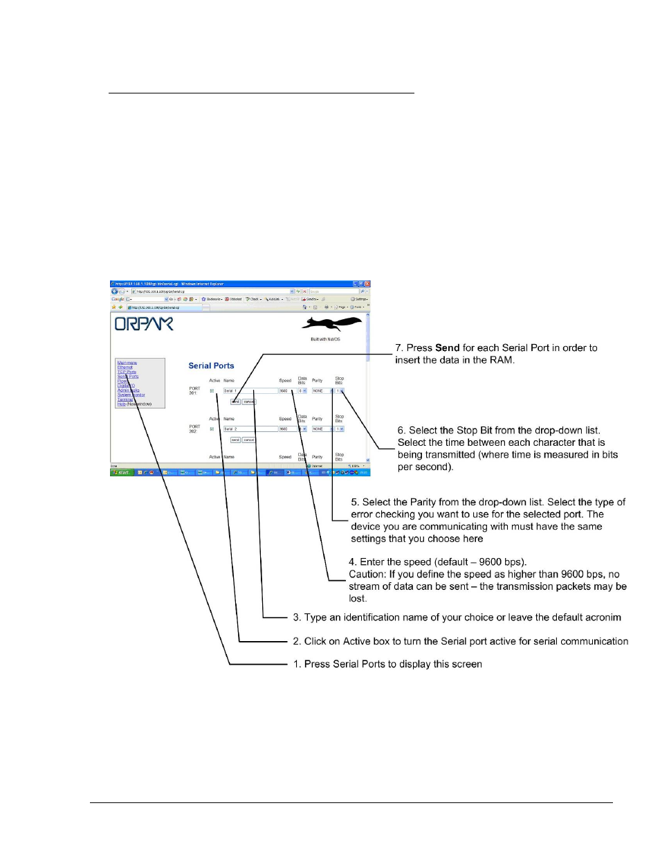 Serial ports setup procedures, Figure 5-5. serial ports setup screen | Gasboy FuelOmat system 8 Popt Commverter User Manual | Page 107 / 129