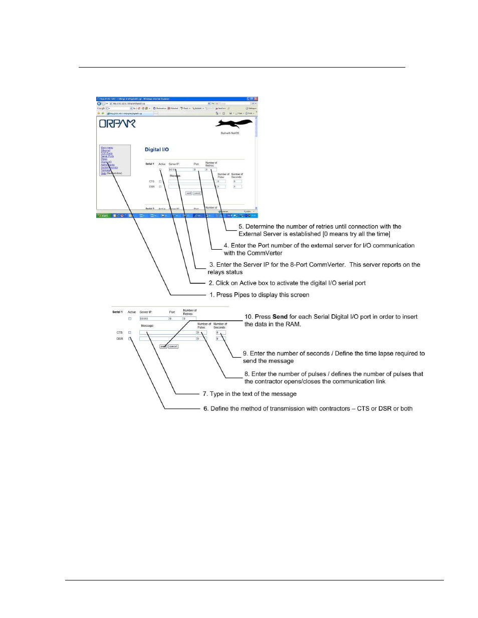 Door open detection digital i/o port setup, Figure 5-7. digital i/o ports setup screen | Gasboy FuelOmat system 8 Popt Commverter User Manual | Page 109 / 129