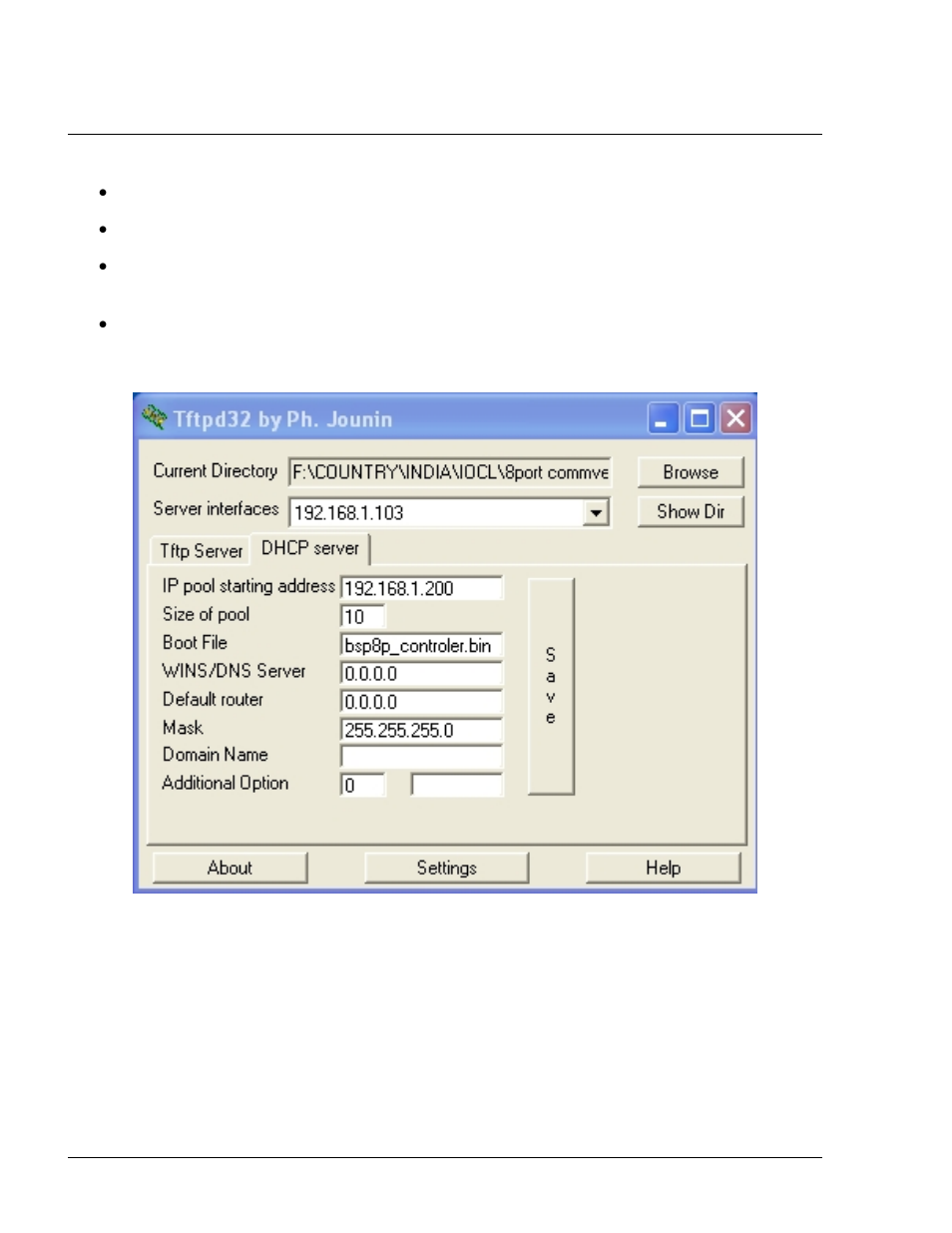 Figure a-1. dhcp server – communication parameters | Gasboy FuelOmat system 8 Popt Commverter User Manual | Page 122 / 129