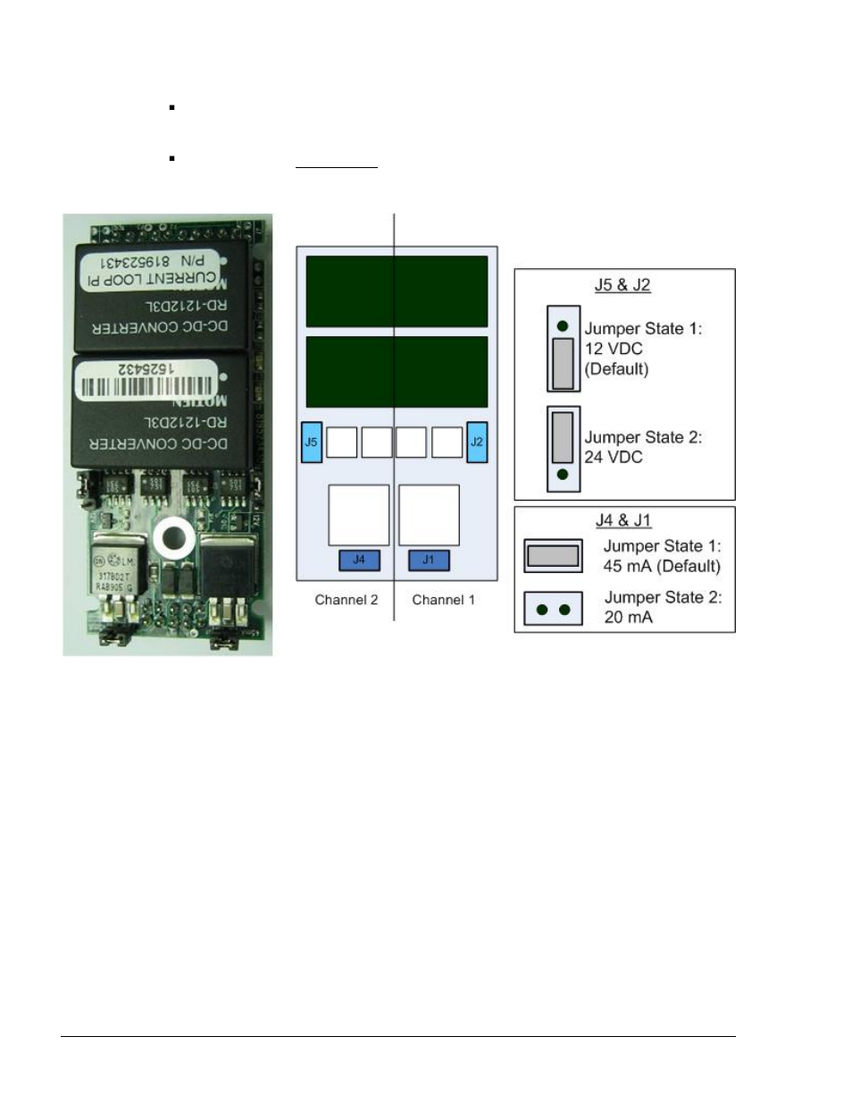 Figure 2-15. current loop module jumpers | Gasboy FuelOmat system 8 Popt Commverter User Manual | Page 40 / 129