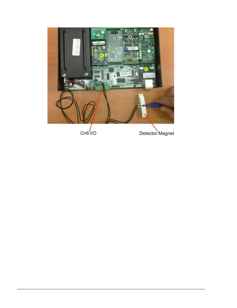 Figure 2-56. door open detector connection | Gasboy FuelOmat system 8 Popt Commverter User Manual | Page 80 / 129