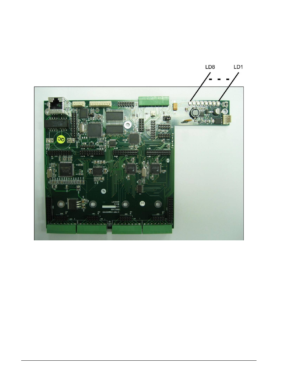 Figure 3-4. commverter leds configuration on pcb | Gasboy FuelOmat system 8 Popt Commverter User Manual | Page 84 / 129