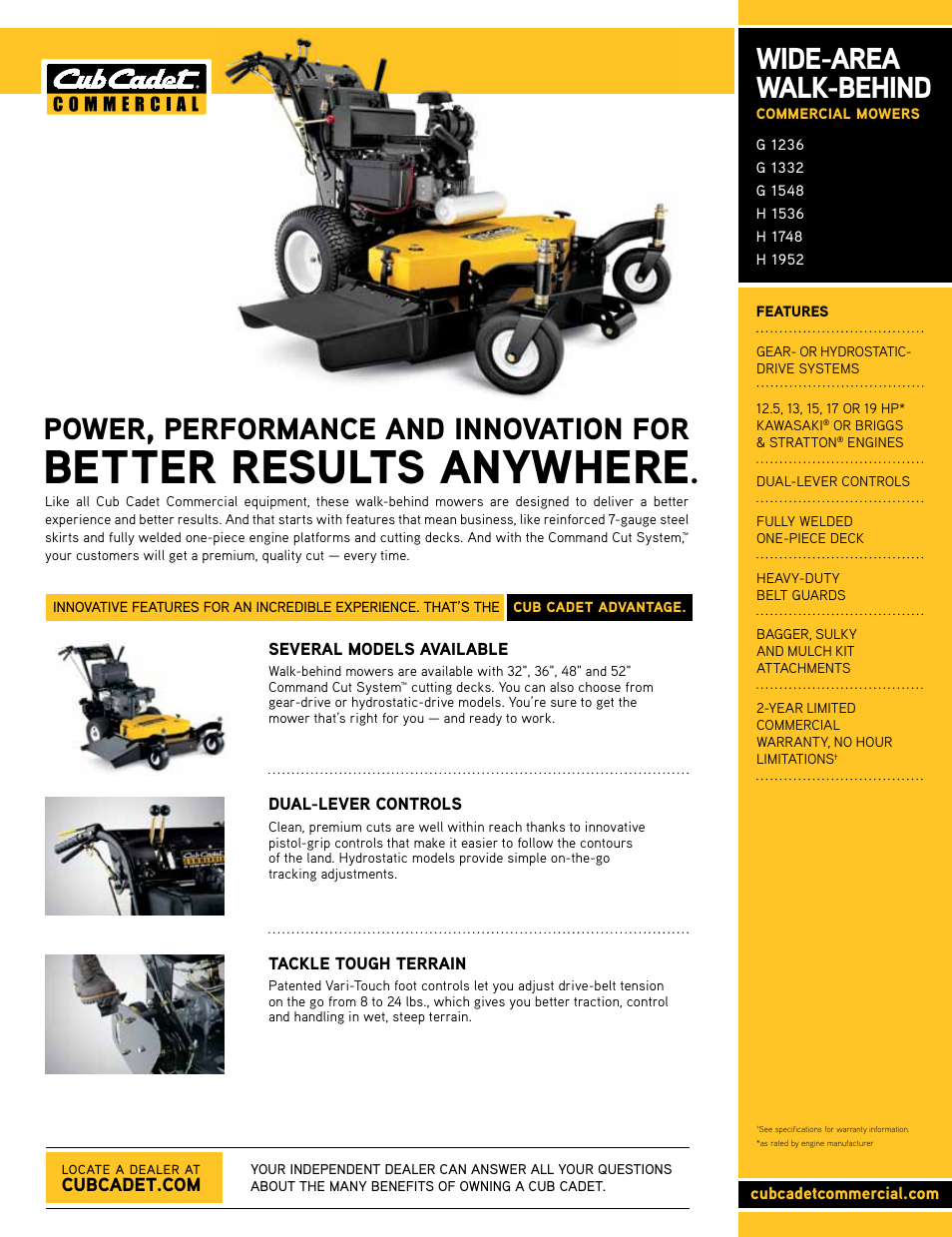 Cub Cadet H 1536 User Manual | 2 pages