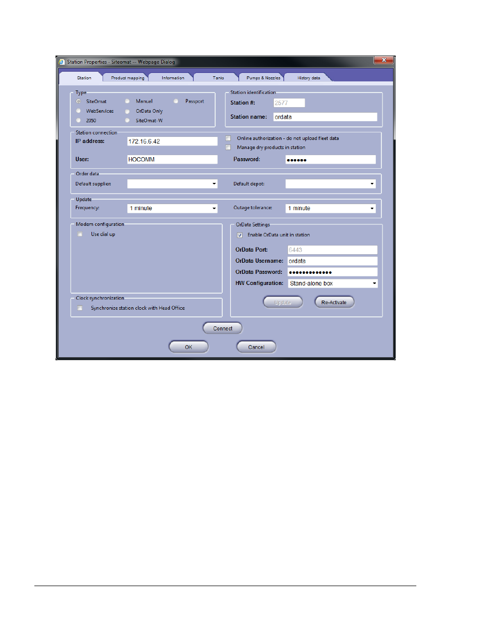 Station tab, Figure 6-18. station properties screen, E figure 6-18) | Gasboy Fleet Head Office System User Manual | Page 106 / 370