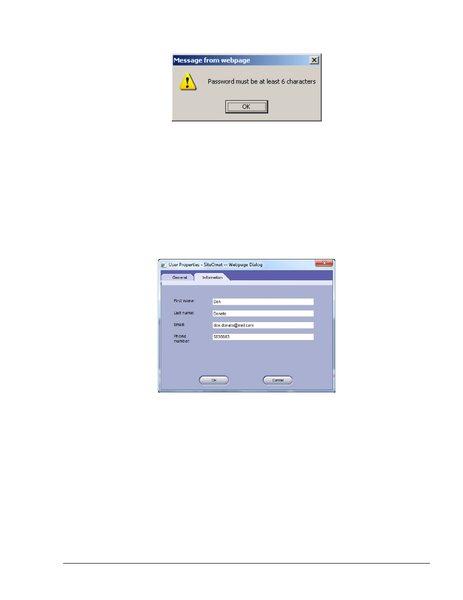 Entering more information on a new user, Sys commands tab, Figure 6-36. new user definition – fail messages | Gasboy Fleet Head Office System User Manual | Page 127 / 370