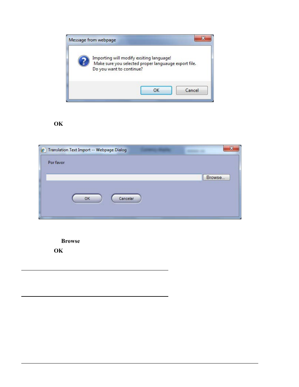 Help, Exit, Figure 6-47. translation text import dialog box | Gasboy Fleet Head Office System User Manual | Page 136 / 370