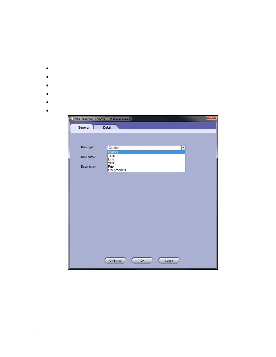 Cluster rule, Figure 7-6. rule properties screen | Gasboy Fleet Head Office System User Manual | Page 145 / 370