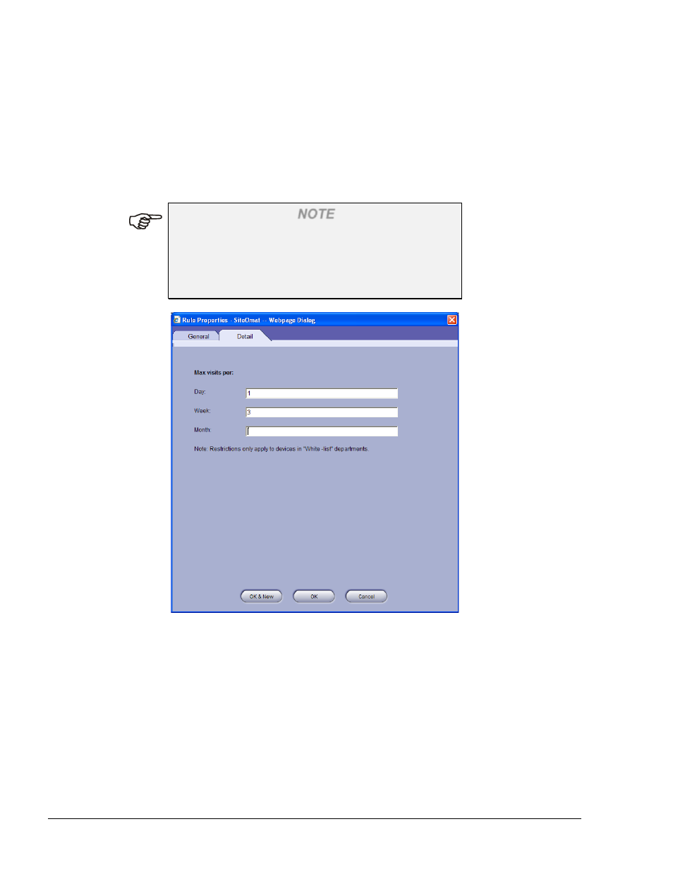 Visits rule, Figure 7-11. visits rule detail tab | Gasboy Fleet Head Office System User Manual | Page 150 / 370