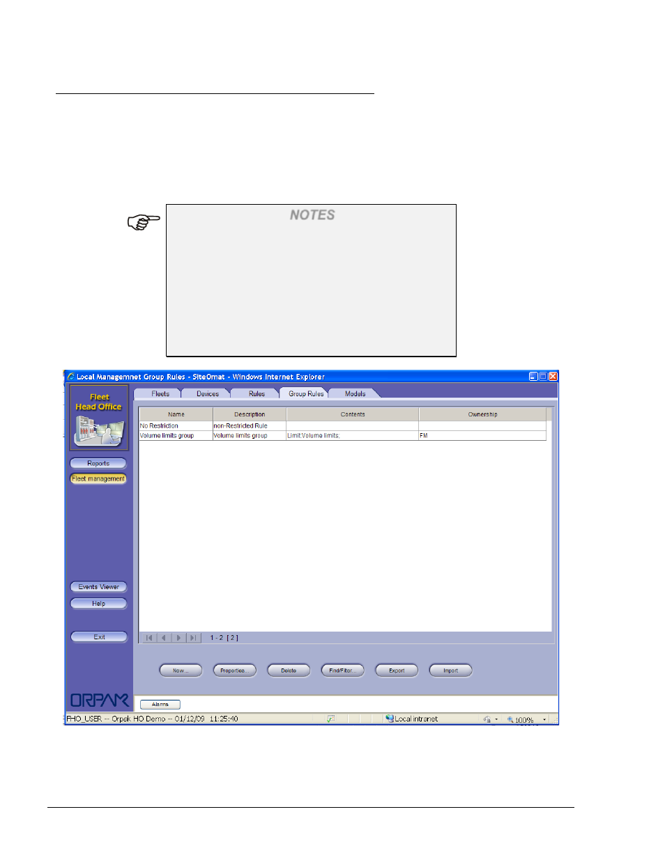 Creating group rules, Figure 7-14. group rules screen, Ph 7.7) | Gasboy Fleet Head Office System User Manual | Page 154 / 370