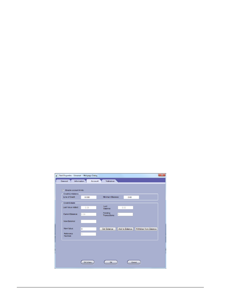 Figure 7-20. fleet properties screen – account tab, Figure 7-19) | Gasboy Fleet Head Office System User Manual | Page 160 / 370
