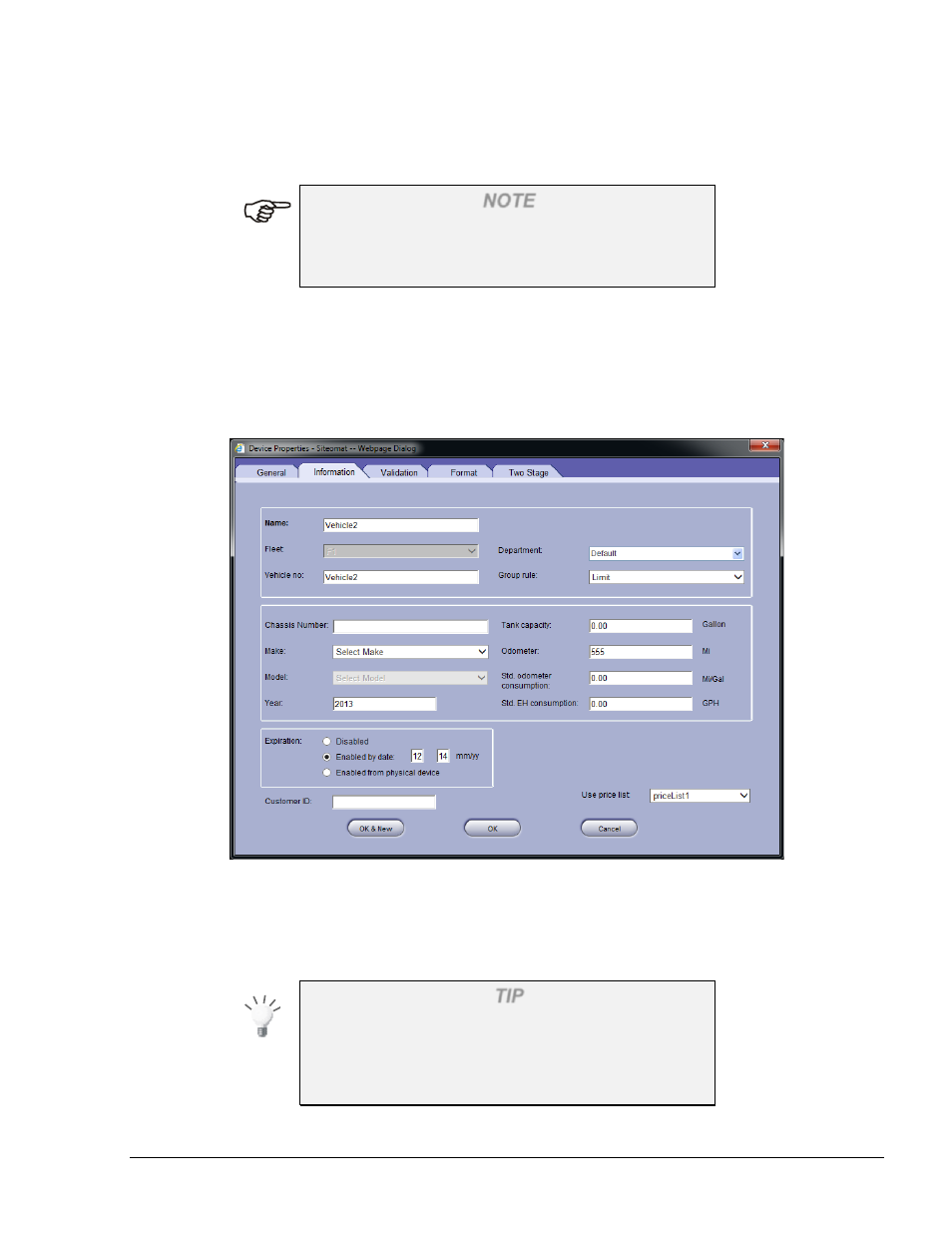 New device – information tab, Nd 7.10.1.2 | Gasboy Fleet Head Office System User Manual | Page 173 / 370