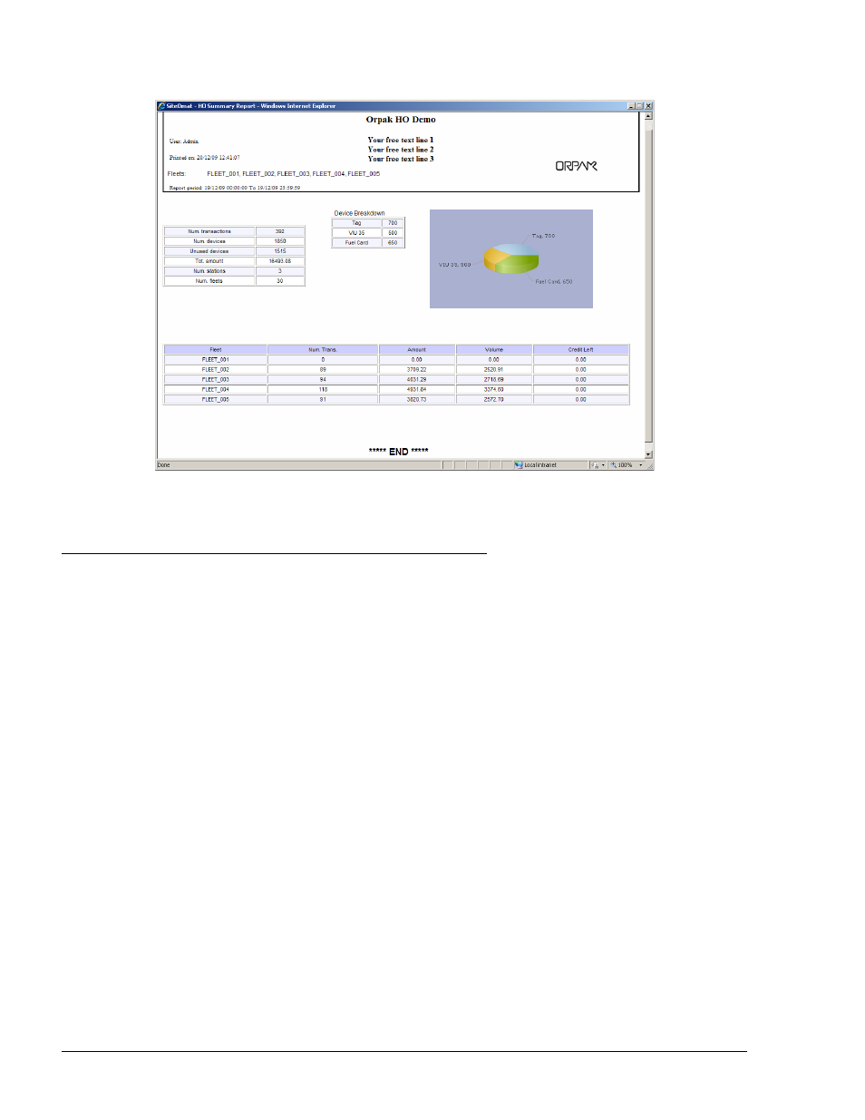 Saving a report, Figure 8-5. print preview, E figure 8-5) p | Gasboy Fleet Head Office System User Manual | Page 188 / 370