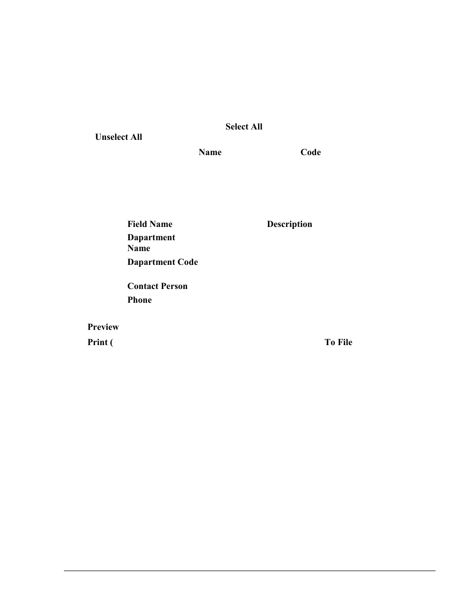 Table 8-4. department list report fields | Gasboy Fleet Head Office System User Manual | Page 203 / 370