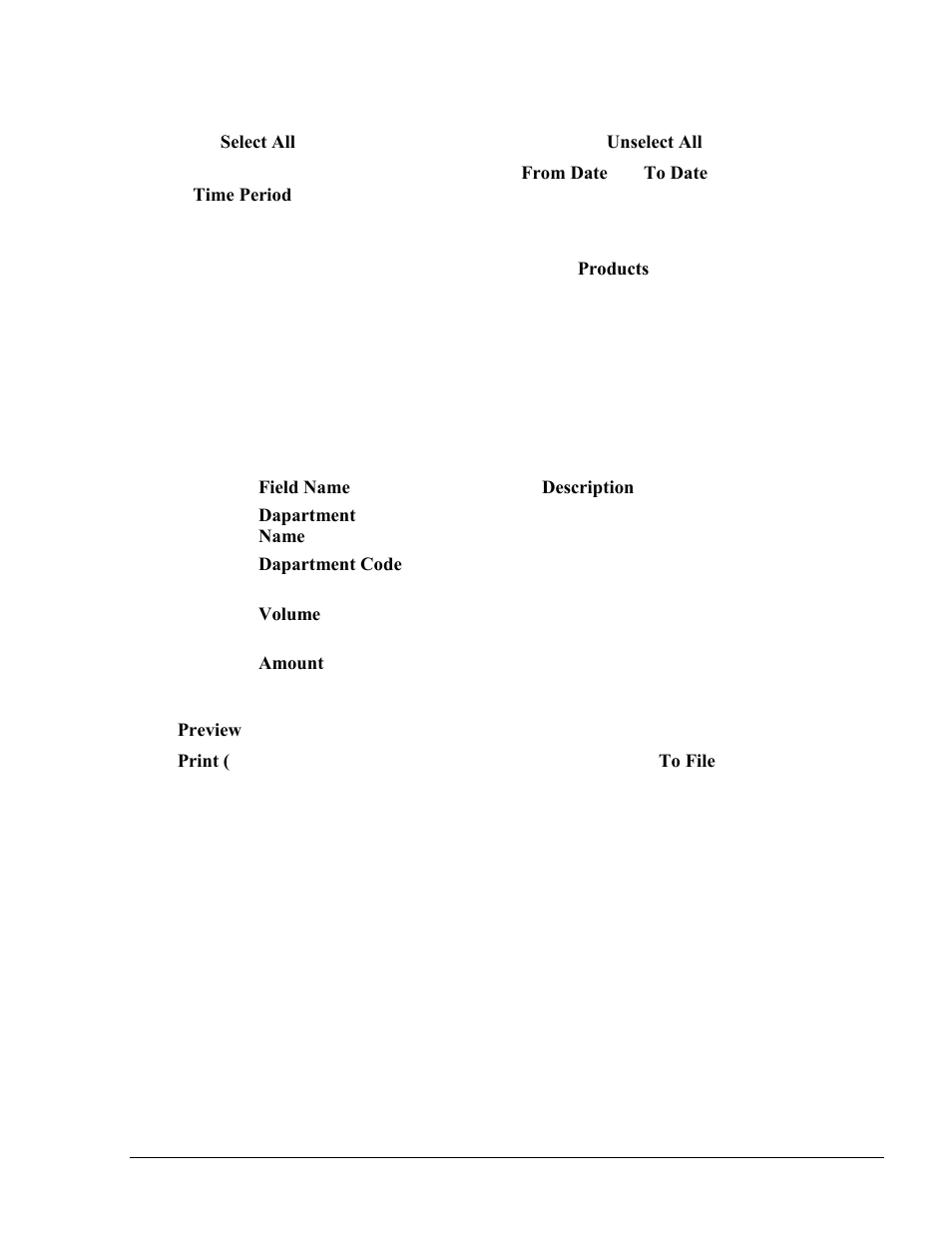 Table 8-5. department usage report fields | Gasboy Fleet Head Office System User Manual | Page 205 / 370